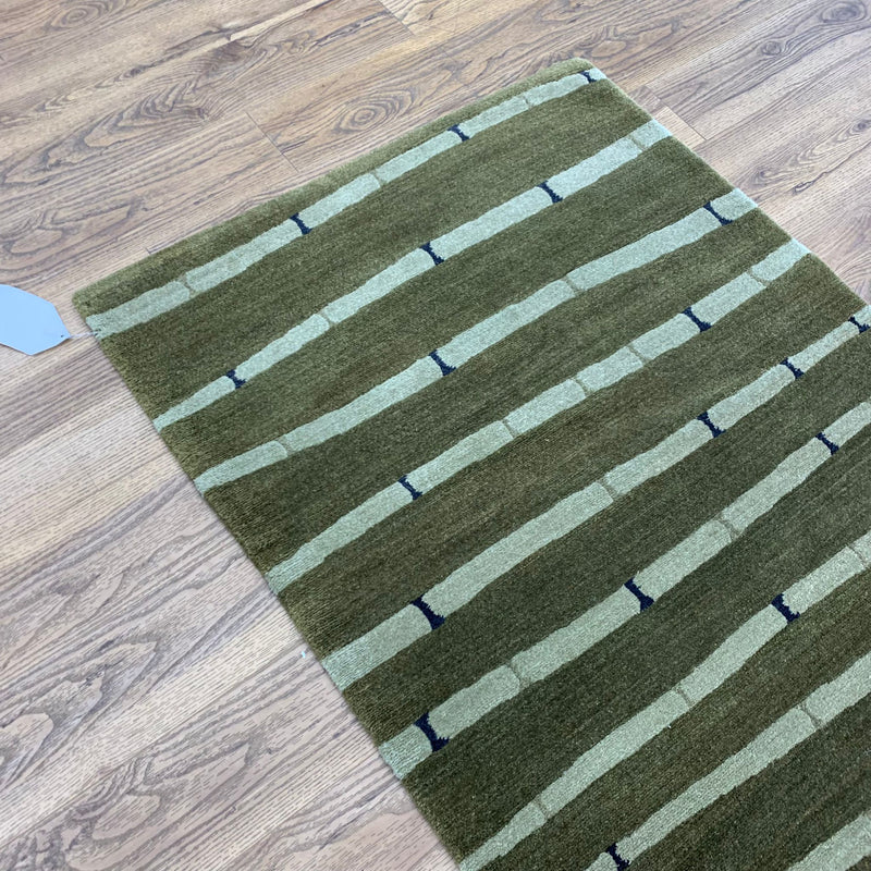 3x5-ft Wool Area Rug - Bamboo Rosemary