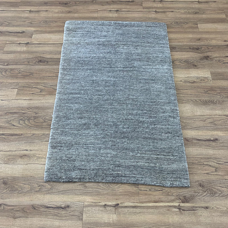 3x5-ft Wool Area Rug - Chenille Gravel