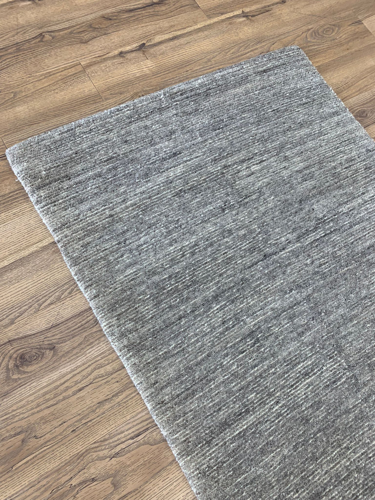 3x5-ft Wool Area Rug - Chenille Gravel