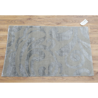 3x5-ft Bamboo, Silk & Wool Area Rug - Flourish Smoke