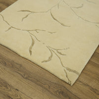 3x5-ft Wool Area Rug - Iceplum w/ Linen Pussywillow