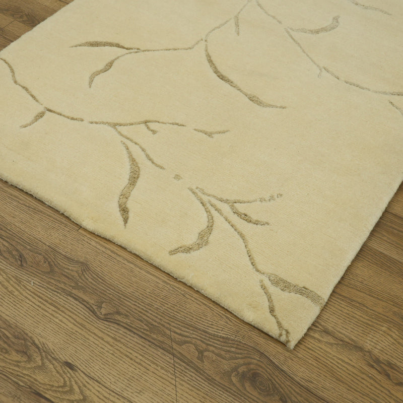 3x5-ft Wool Area Rug - Iceplum w/ Linen Pussywillow