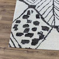 3x5-ft Wool Area Rug - Rabat White Natural