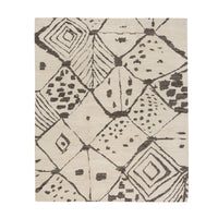 3x5-ft Wool Area Rug - Rabat White Natural
