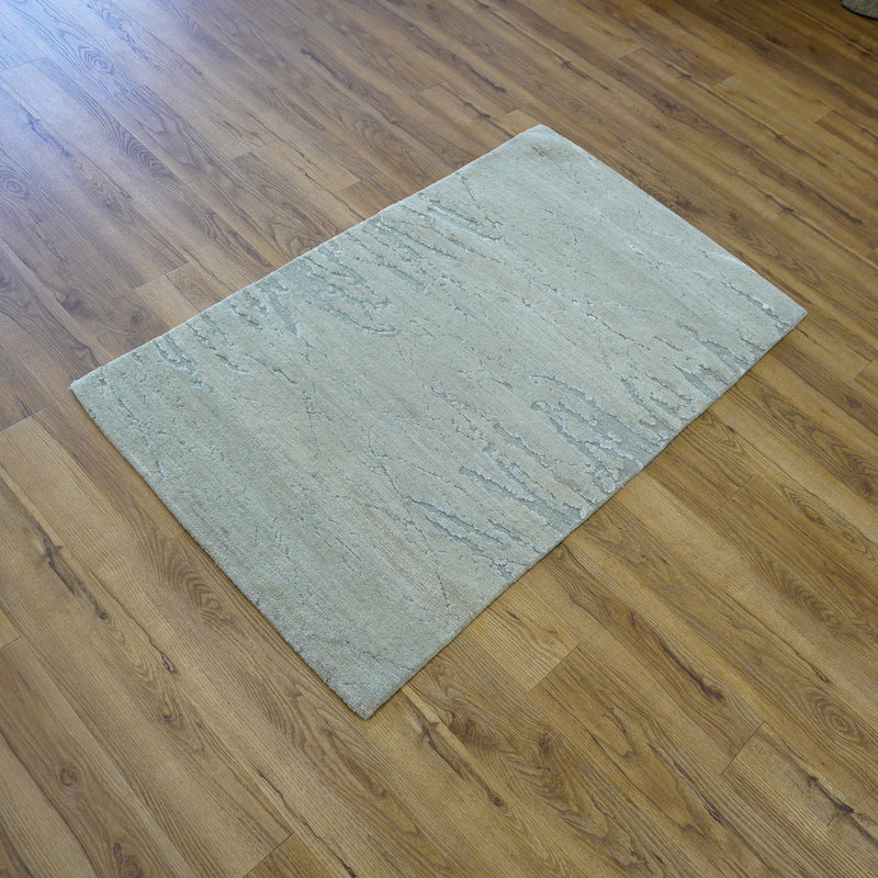 3x5-ft Wool & Silk Area Rug - Here & There Glacier