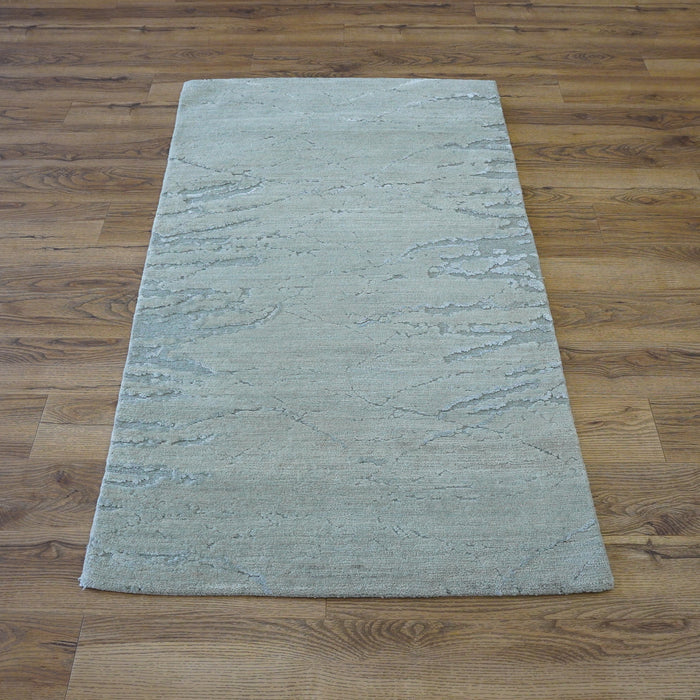 3x5-ft Wool & Silk Area Rug - Here & There Glacier