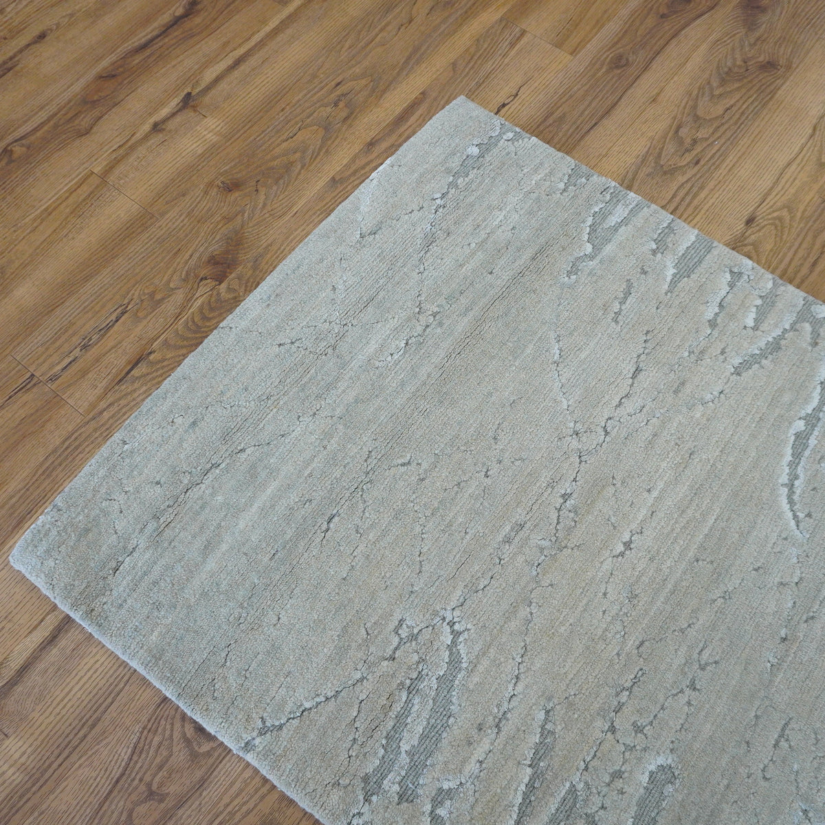 3x5-ft Wool & Silk Area Rug - Here & There Glacier