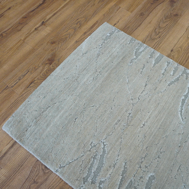 3x5-ft Wool & Silk Area Rug - Here & There Glacier