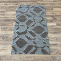 3x5-ft Wool & Silk Area Rug - MOD Woodsmoke