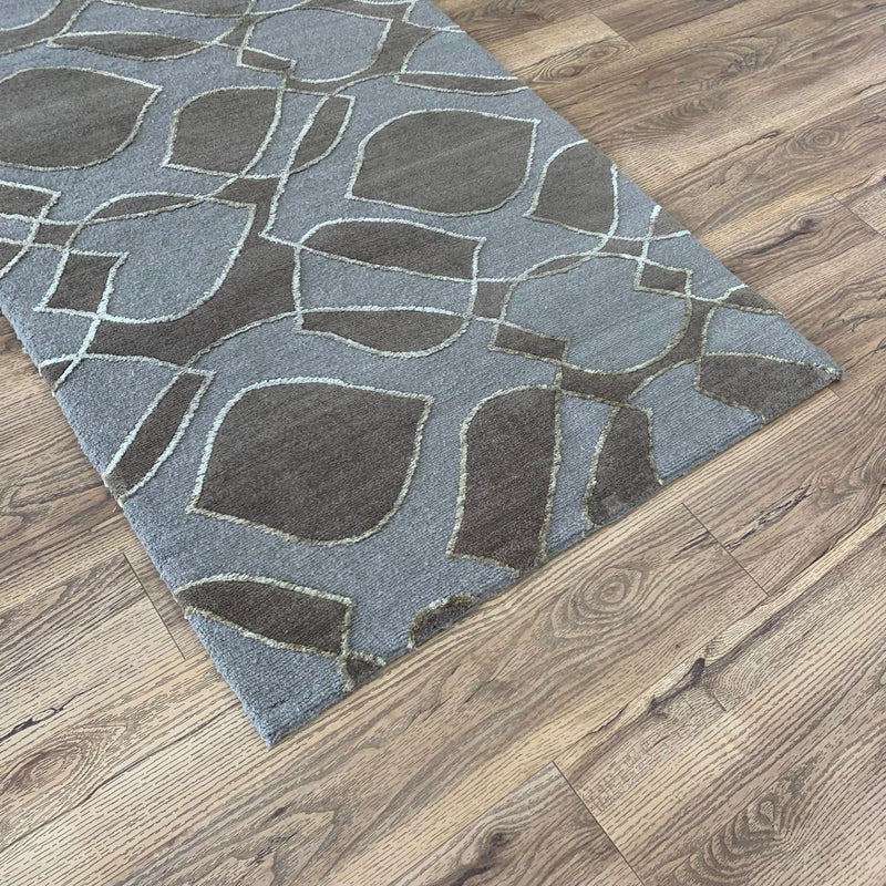 3x5-ft Wool & Silk Area Rug - MOD Woodsmoke