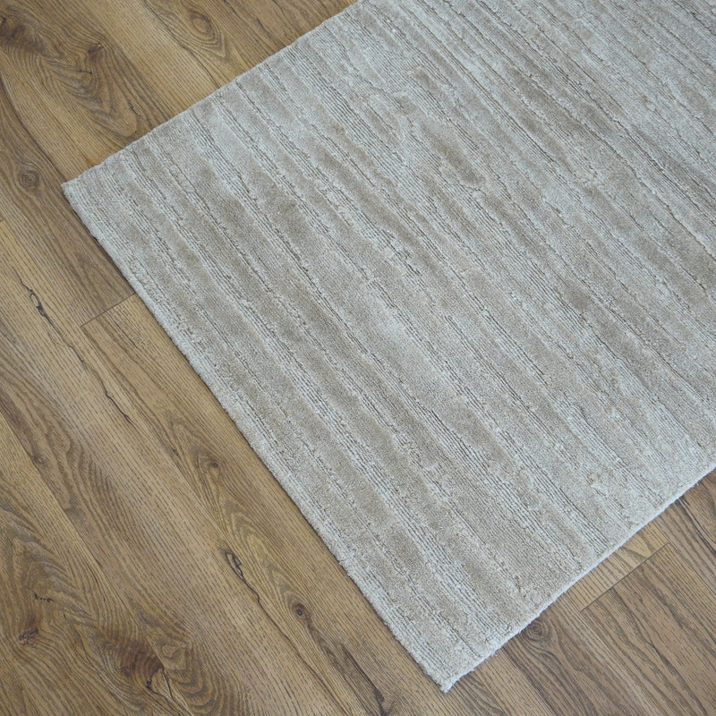 3x5-ft 100% Wool Area Rug - Shearling Linen