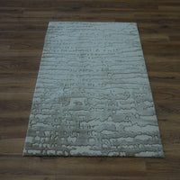 3x5-ft Wool/ Silk Area Rug - Streets of Paris Cambridge Green