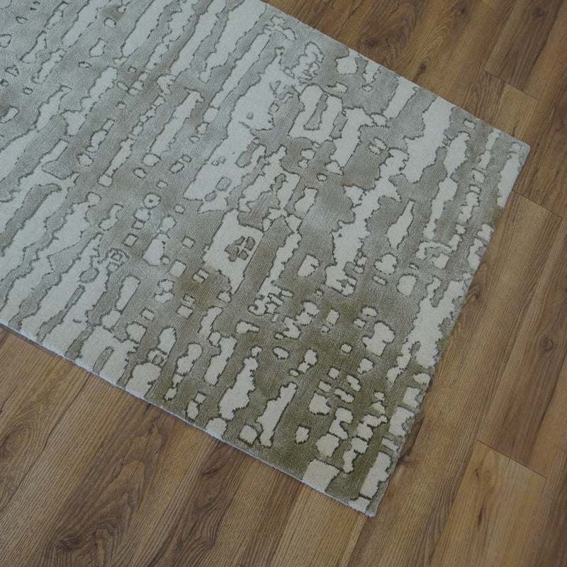 3x5-ft Wool/ Silk Area Rug - Streets of Paris Cambridge Green