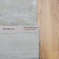 3x5-ft Bamboo, Silk & Wool Area Rug - Flourish Smoke