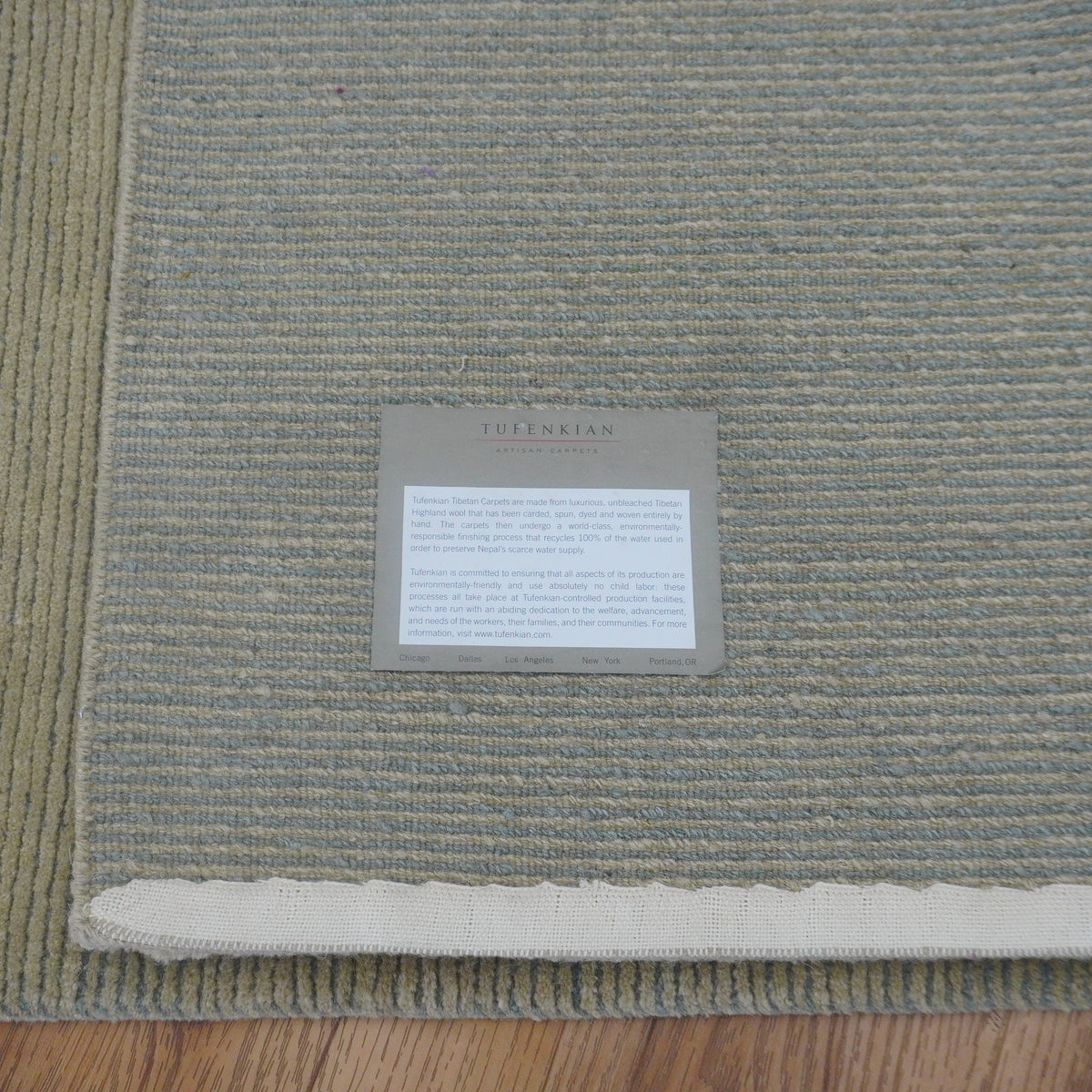 3x5-ft Wool Area Rug - Chenille Oyster