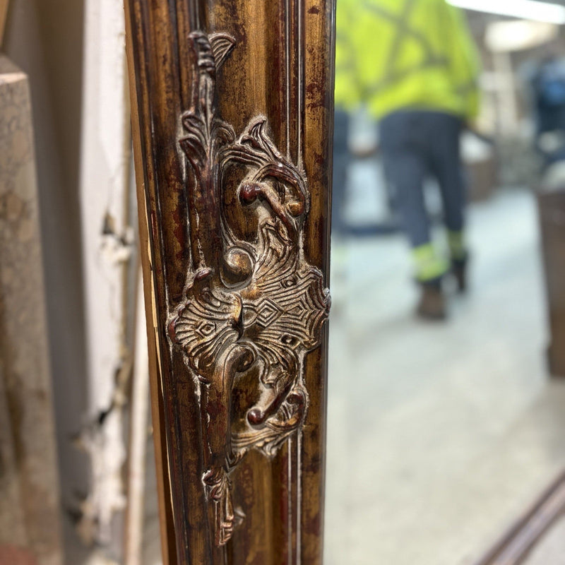 40-Inch Carved Wood Mirror