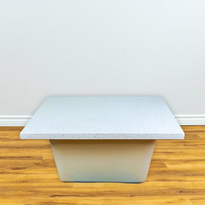 Faux Marble Coffee Table - White