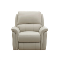 Top grain Leather Power Reclining Chair in Cream