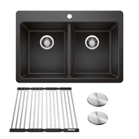 Blanco Homestyle 30.5 in. Double Bowl SILGRANIT Kitchen Sink