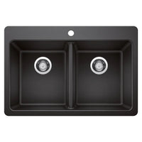 Blanco Homestyle 30.5 in. Double Bowl SILGRANIT Kitchen Sink