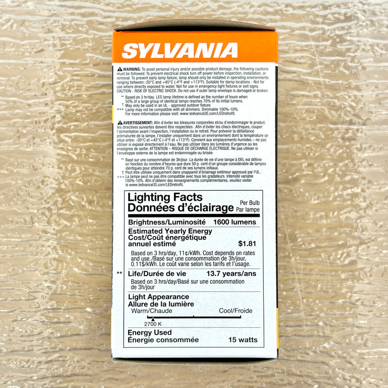 Sylvania LED A21 Soft Glass Bulb, E26 Medium, 15W, 120V, 2700K, 40665-4