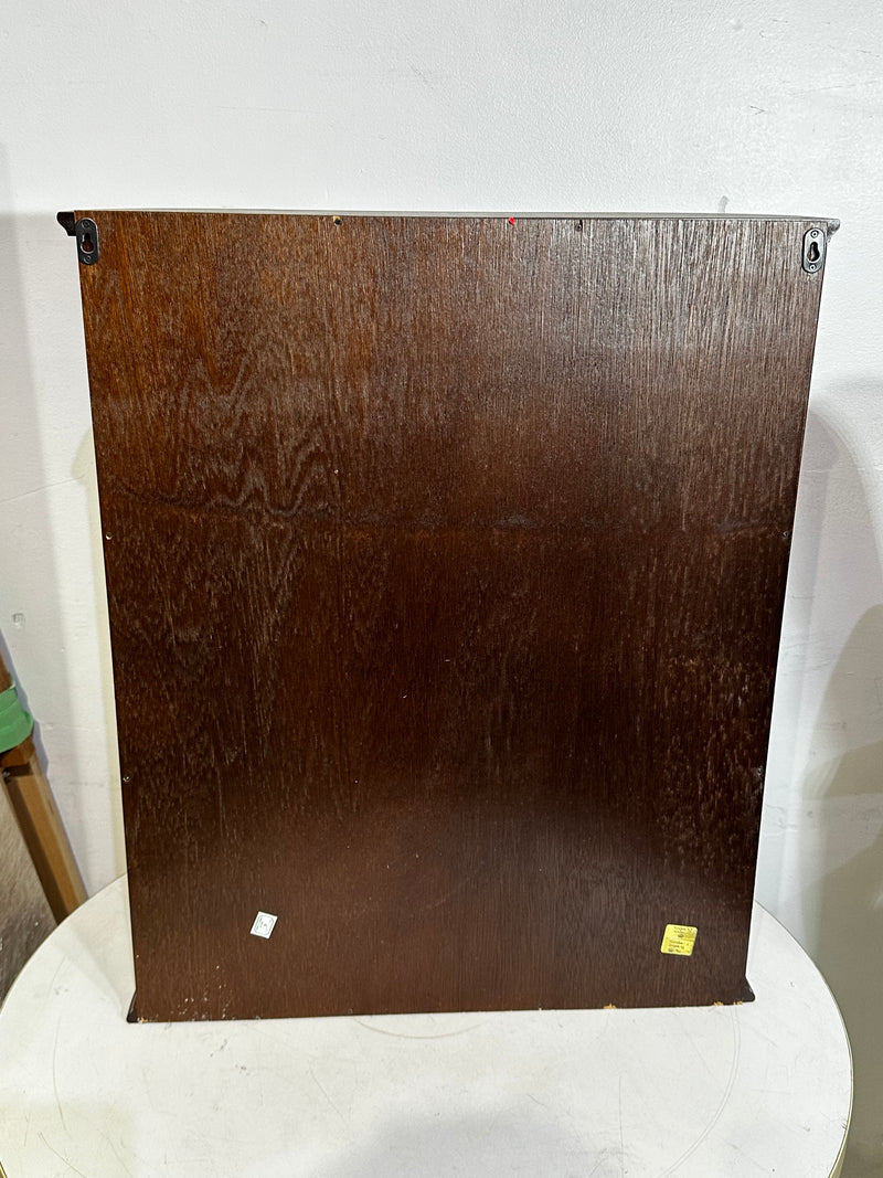 Vintage Bombay Company Curved Glass Wall Curio Cabinet