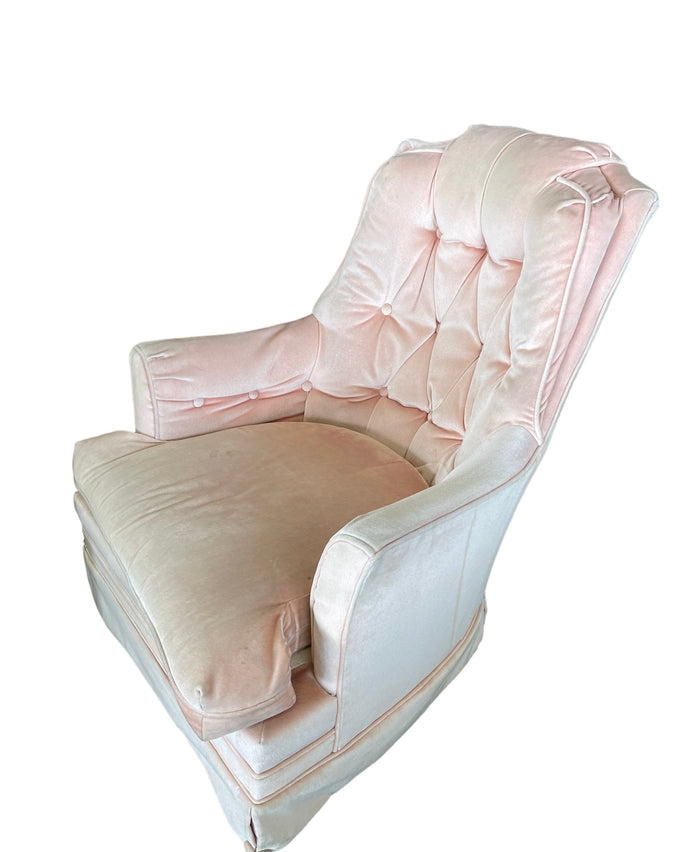 Light Pink Upholstered Armchair