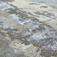 3x5-ft Desert Smoke Area Rug, Wool and Bamboo Silk, 2-0105302