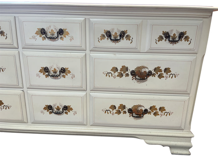 9 Drawer French Provincial Style White Dresser