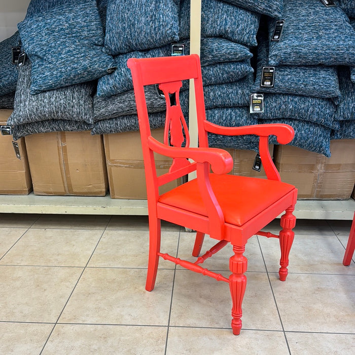 Coral Orange Captain's Chair