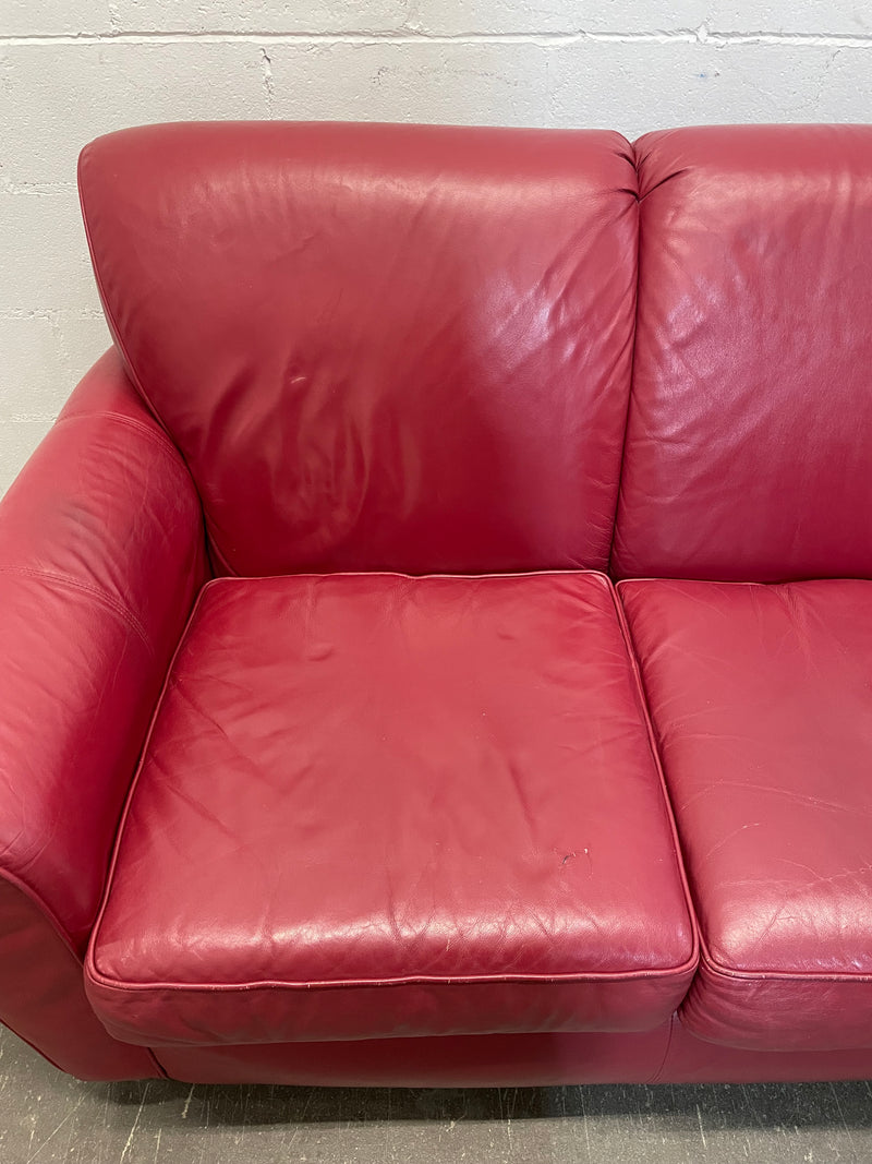 Three Seater Sofa in Red