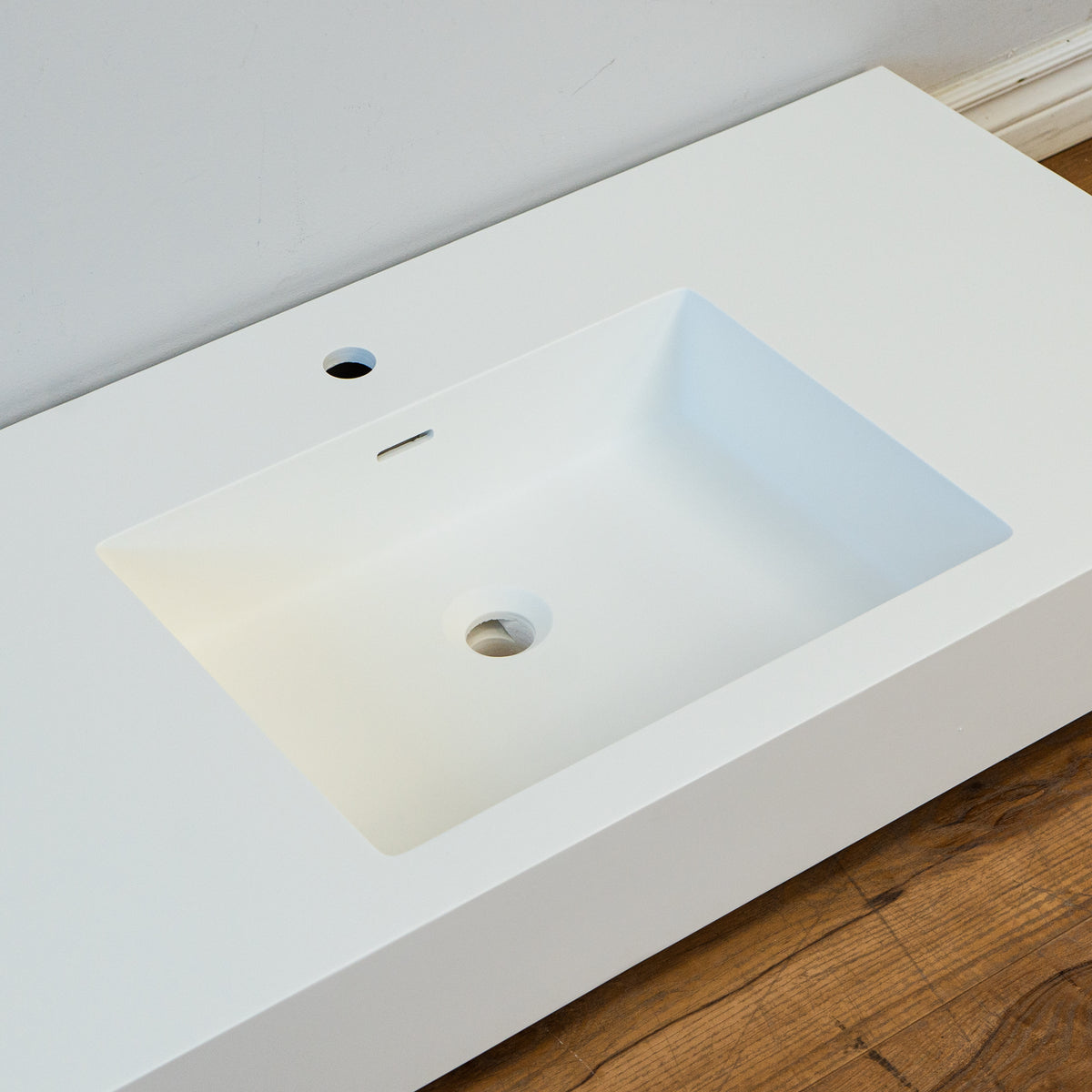 41-inch Porcelain Countertop Sink in White