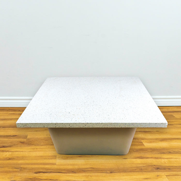 Faux Marble Coffee Table - White