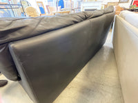 Black 3-Seat Sofa (Pleather)