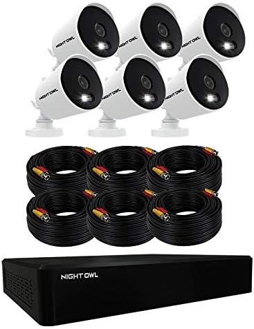 Night Owl CCTV Video Home Security Camera System with 6 Wired 1080p HD Indoor/Outdoor Cameras with Night Vision (Expandable up to a Total of 16 Wired Cameras) and 1TB Hard Drive