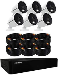 Night Owl CCTV Video Home Security Camera System with 6 Wired 1080p HD Indoor/Outdoor Cameras with Night Vision (Expandable up to a Total of 16 Wired Cameras) and 1TB Hard Drive