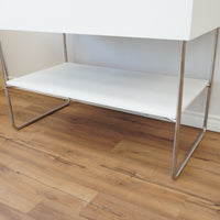 42-inch Metal Frame Bathroom Vanity w/ Porcelain Top