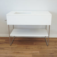 42-inch Metal Frame Bathroom Vanity w/ Porcelain Top