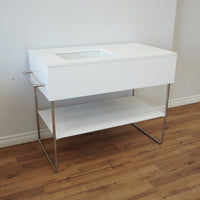 42-inch Metal Frame Bathroom Vanity w/ Porcelain Top