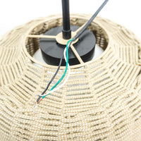 42.5-Inch High 1-Light Weaved Basket Outdoor Pendant Light
