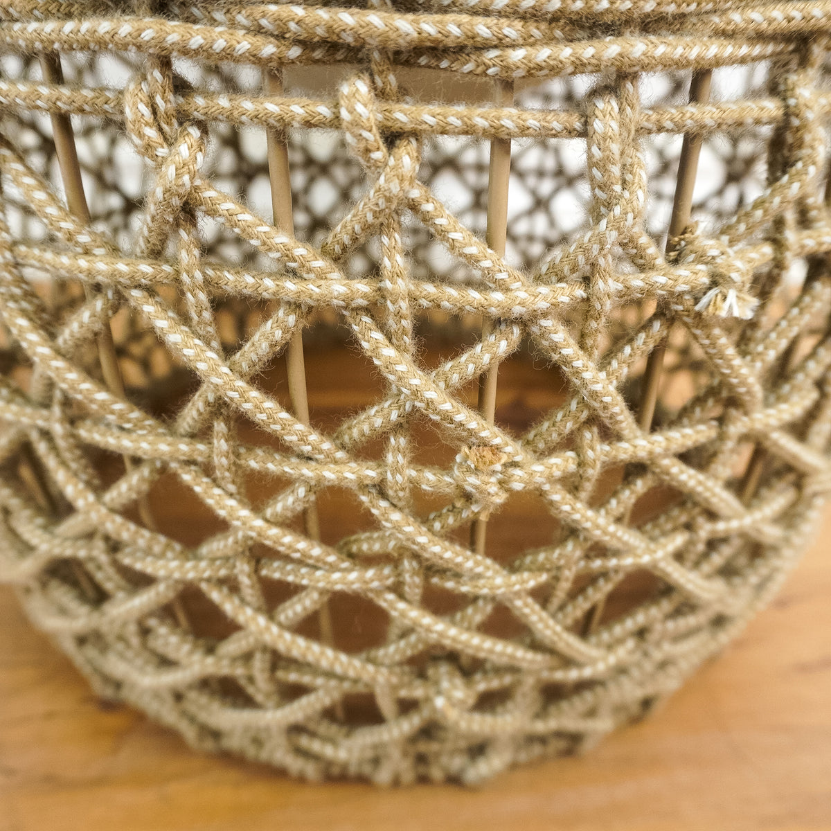 42.5-Inch High 1-Light Weaved Basket Outdoor Pendant Light