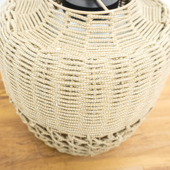 42.5-Inch High 1-Light Weaved Basket Outdoor Pendant Light