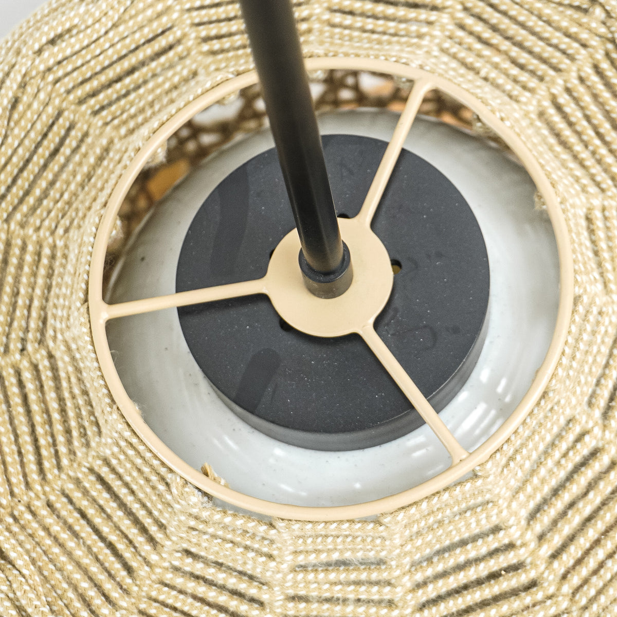 42.5-Inch High 1-Light Weaved Basket Outdoor Pendant Light