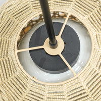 42.5-Inch High 1-Light Weaved Basket Outdoor Pendant Light