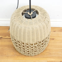 42.5-Inch High 1-Light Weaved Basket Outdoor Pendant Light