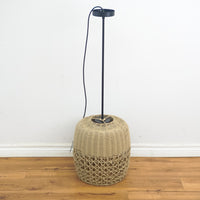 42.5-Inch High 1-Light Weaved Basket Outdoor Pendant Light