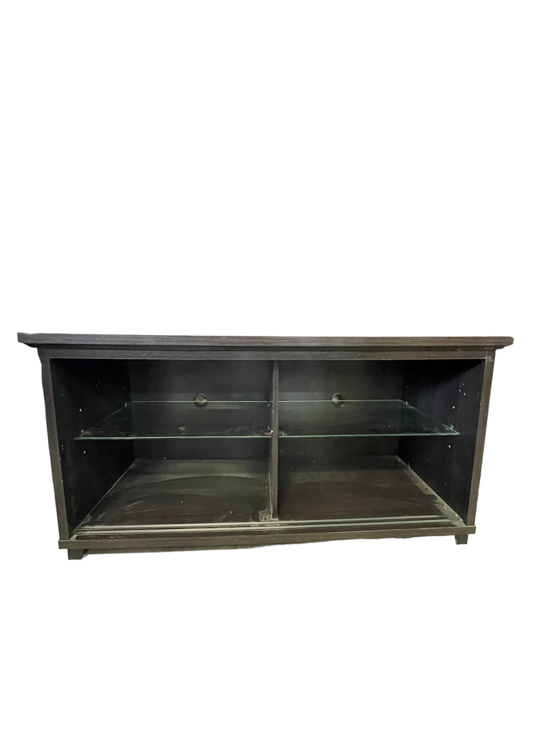 2-Tier Black TV Stand