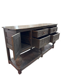 Jacobean Black Washed Sideboard