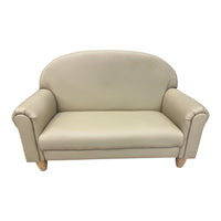 Children's Faux Leather Sofa - Cream