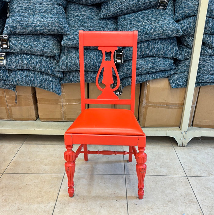 Coral Orange Accent Chair